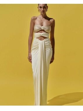 baobab ola maxi dress Baobab Ola Strapless Maxi Dress in Moonstone